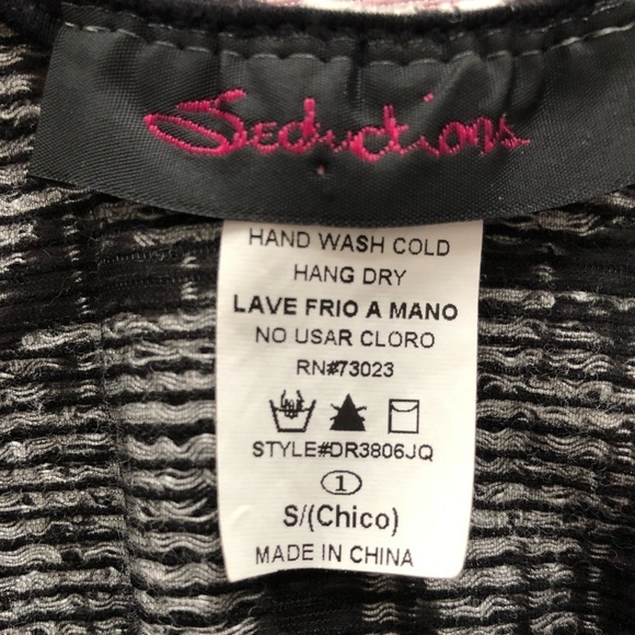 Seductions black & White patterned plaid sleeveless skater dress. Summer SMALL - Picture 4 of 8